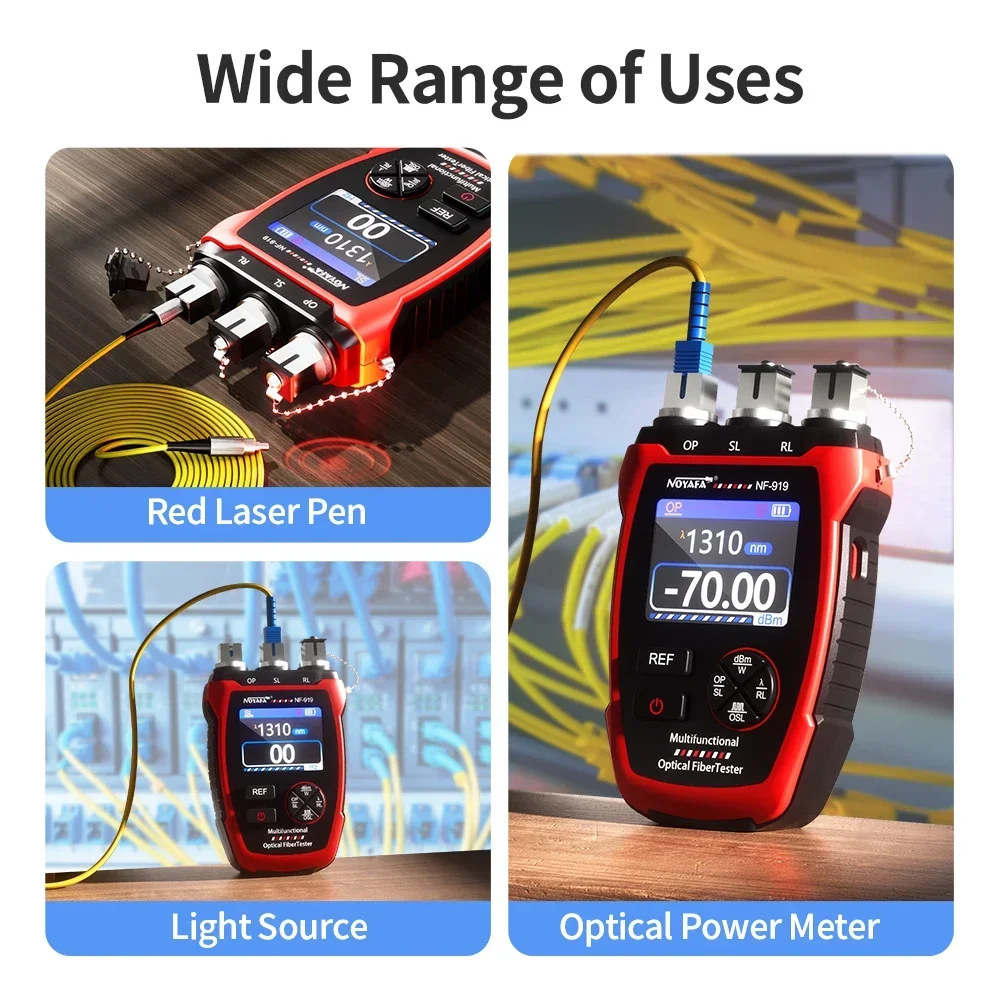 Lighting Visual - NOYAFA เครื่องทดสอบไฟเบอร์ออปติก Optical Power Meter แหล่งกําเนิดแสงที่เสถียร