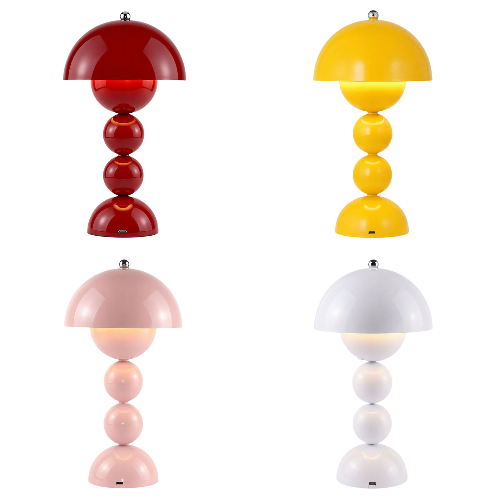 Lighting Decor Bedroom - โคมไฟตั้งโต๊ะรูปเห็ดสไตล์วินเทจ ไฟ LED USB ปรับอุณหภูมิแสงได้ 3
