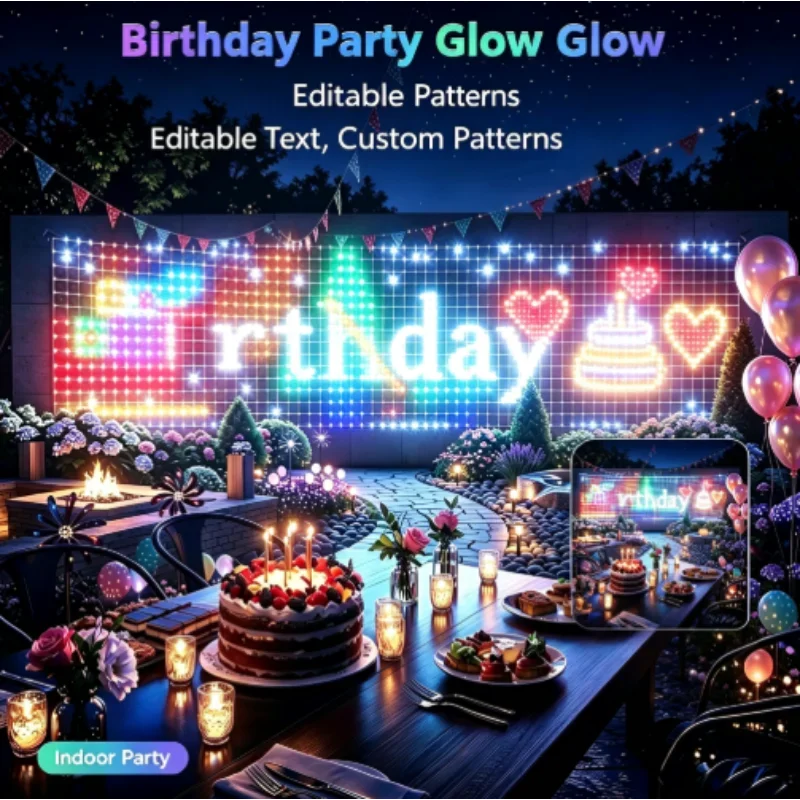 ไฟตาข่าย LED RGBIC สำหรับภายนอ - Lighting Christmas Decor บทวิจารณ์และราคา
