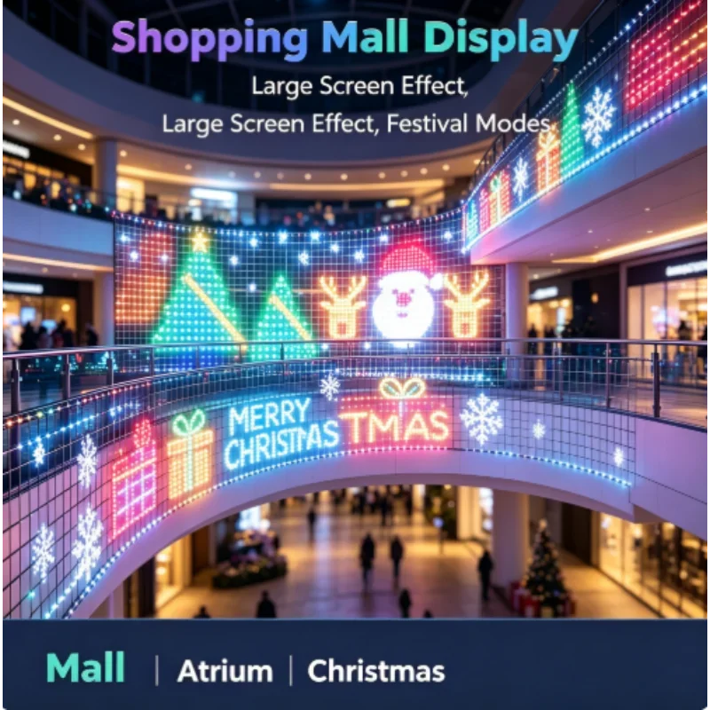 ไฟตาข่าย LED RGBIC สำหรับภายนอ - Lighting Christmas Decor บทวิจารณ์และราคา