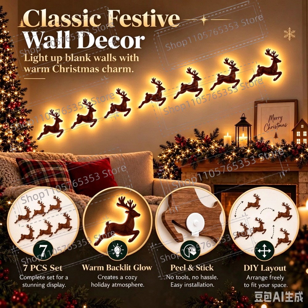 2027 ของตกแต่งคริสต์มาสเรนเดีย - Lighting Christmas Decor บทวิจารณ์และราคา