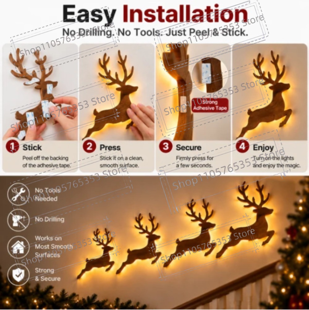 2027 ของตกแต่งคริสต์มาสเรนเดีย - Lighting Christmas Decor บทวิจารณ์และราคา