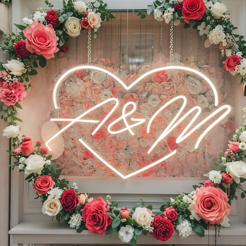 CUSTOM Initials หัวใจ LED Neon - Lighting Christmas Decor บทวิจารณ์และราคา