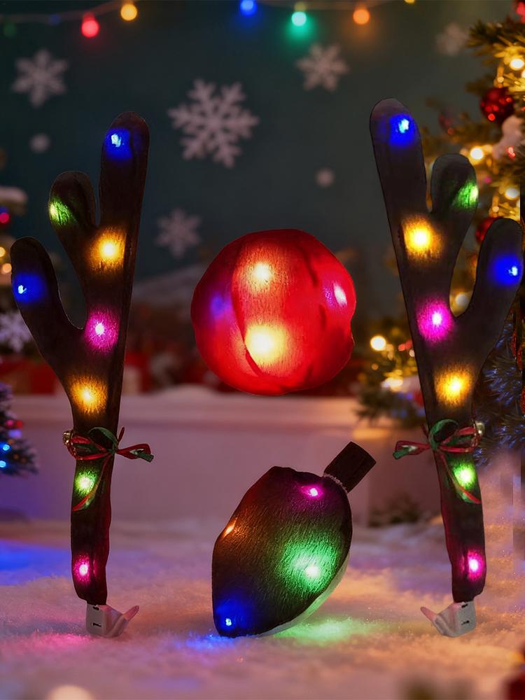 เขากวางเรืองแสงพร้อมจมูกและไฟท - Up Lighting Decor บทวิจารณ์และราคา