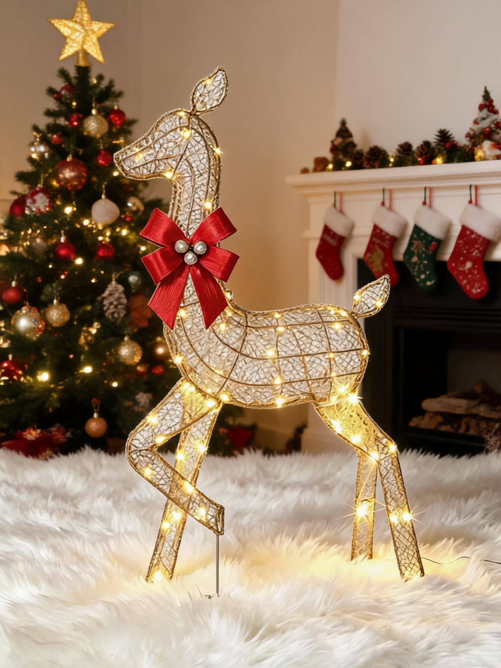 ชุดครอบครัวกวางเรนเดียร์คริสต์ - Up Lighting Decor บทวิจารณ์และราคา